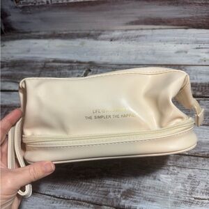 Chic Cream Cosmetic Bag